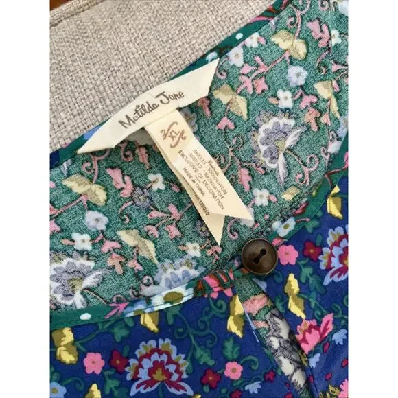 Matilda Jane / Carve Designs XL Ditsy Floral Boho Tunic Shirts Tops Lot Of 2 - Picture 9 of 11